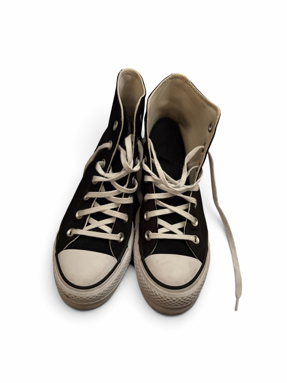 Converse Black High-Top platform Sneakers